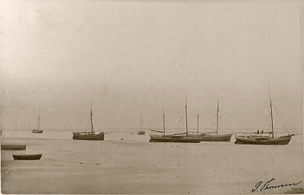 S&oslash;nderho, Fan&oslash;: Skibe i S&oslash;nderho havn.